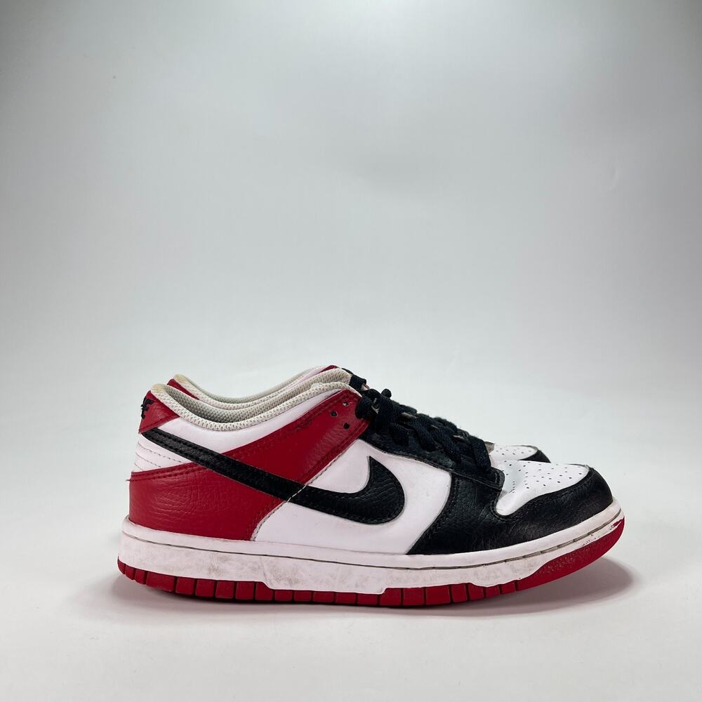 Nike Dunk Low Black Toe Gym Red White Casual Sneakers HF9980-600 Youth Size 5.5Y